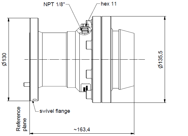 318EIA-HCA300-019 - 3-1/8 EIA Connector for 3 Coaxial Cable, Gas stop/  Gas pass,O-Ring Sealing - Lifetime Connectivity